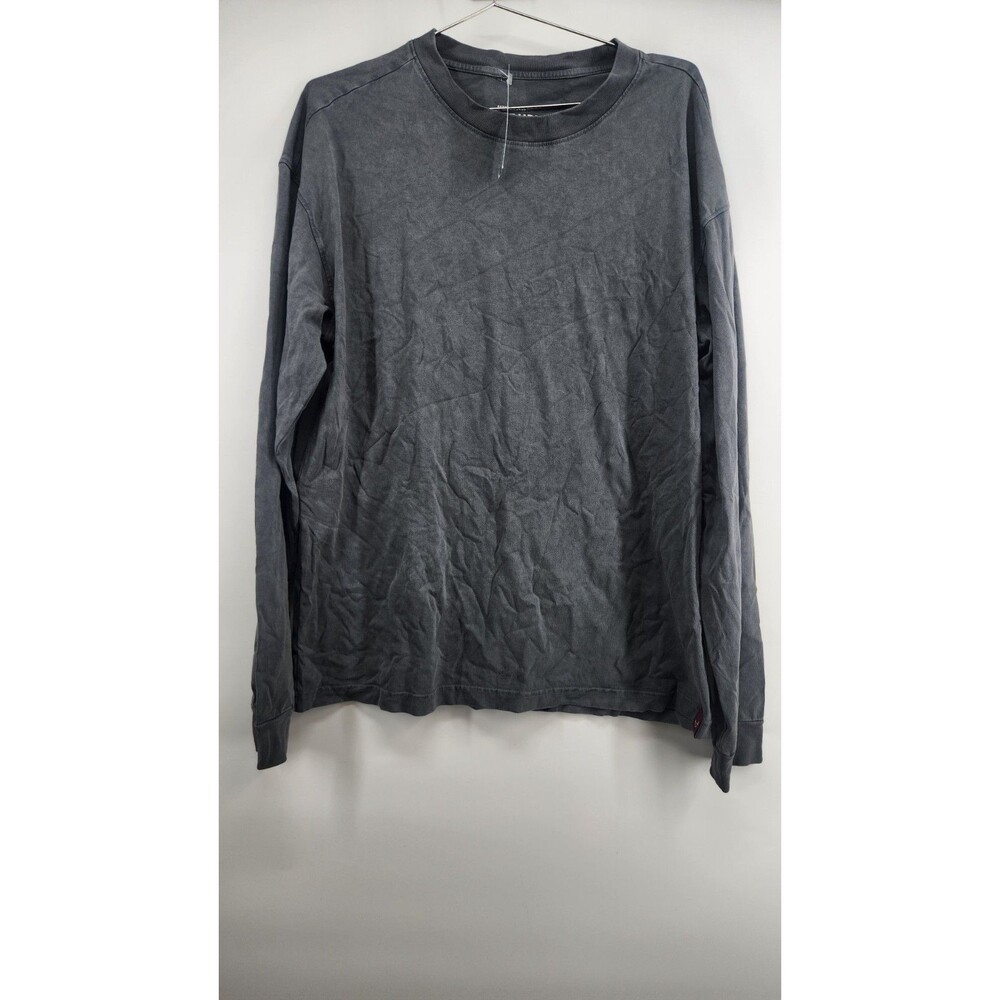 Alesbury Men's Large Dark Grey Washed Heavyweight Long Sleeve Crewneck Shirt NWT
